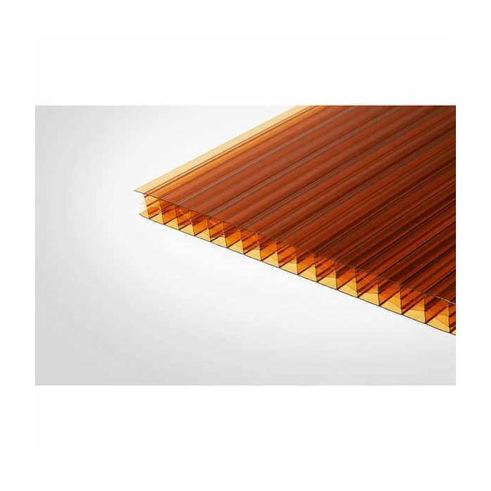 Сотовый поликарбонат 6 мм GOODPLAST янтарь 2100х12000 мм